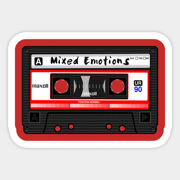 Mixed Emotions Cassette Sticker by Craighedges